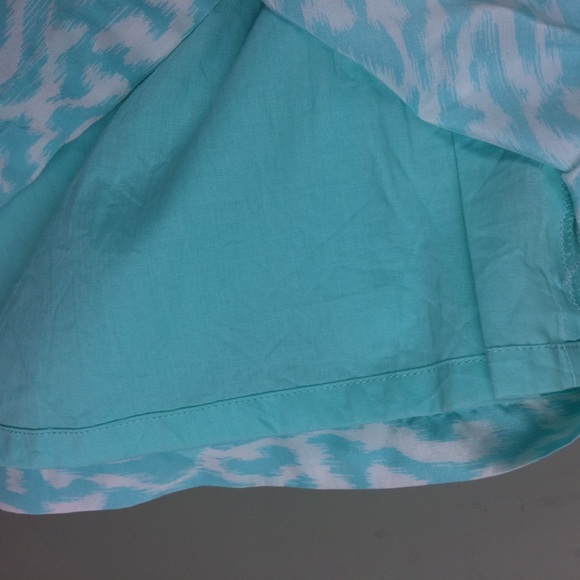 Vineyard Vines Silk Blend Braided Neckline Wave Print Shift Dress Size 10 - Picture 6 of 7